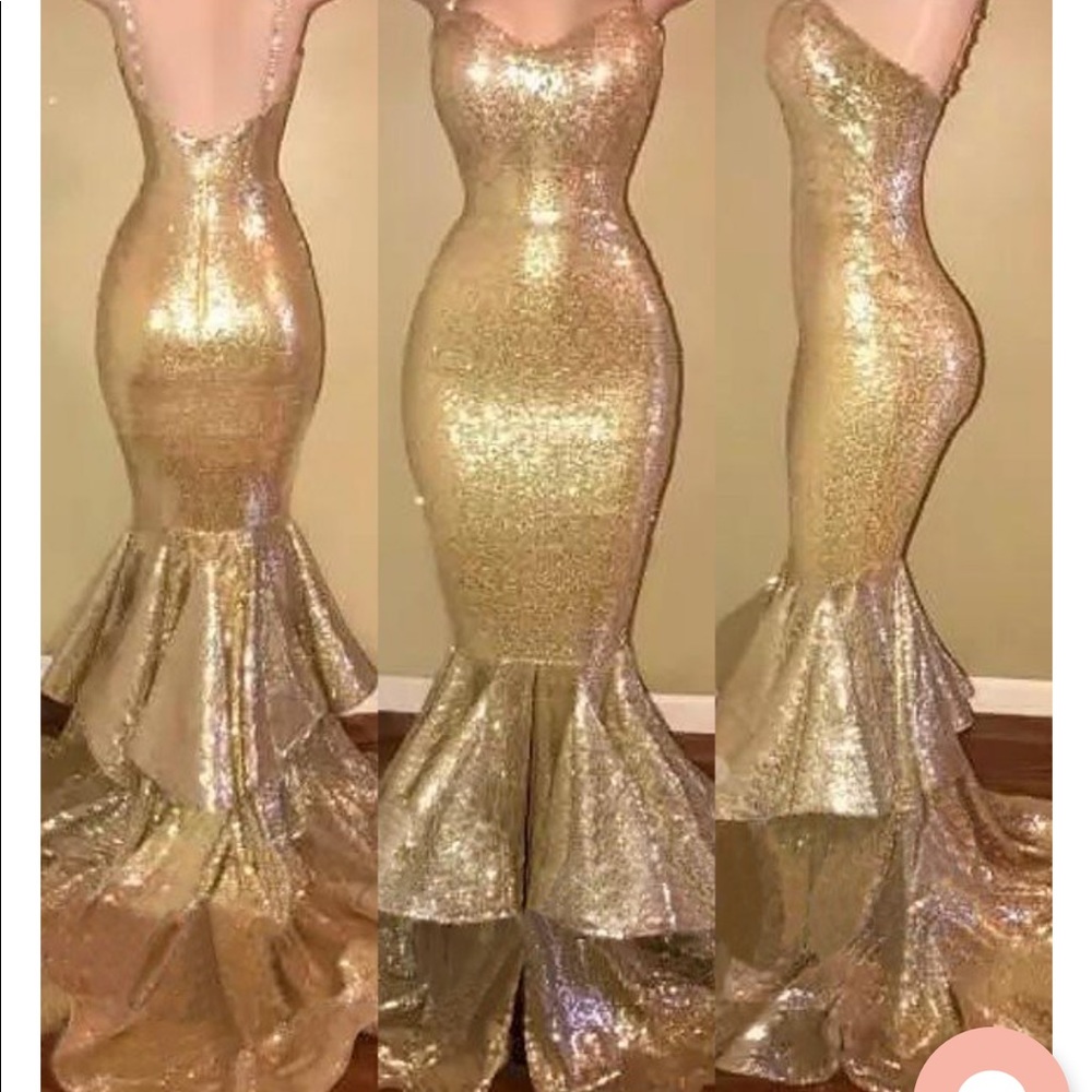 Gold mermaid dress